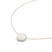 Lănțișor aur roz 14k cu perlă naturală, 37-40 cm DiAmanti PFC13-G_W-G Lănțișor aur roz 14k cu perlă naturală, 37-40 cm DiAmanti PFC13-G_W-G